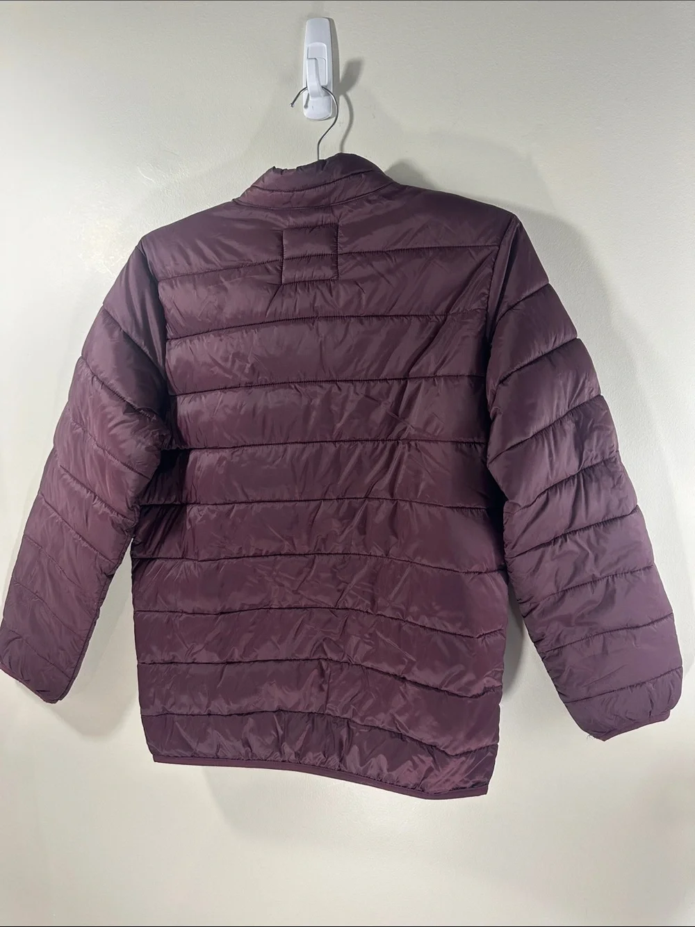 Old Navy Boy’s Quilted Puffer Coat Jacket in Burgundy Red XL (14-16) - Picture 6 of 6